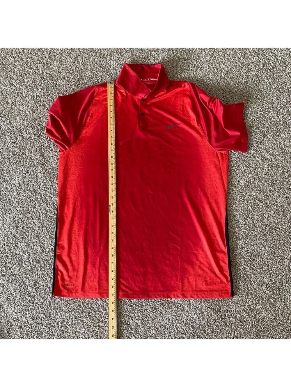 Nike Tiger Woods Dri-Fit Red Golf Polo Men XL 726191-687 - Picture 13 of 13